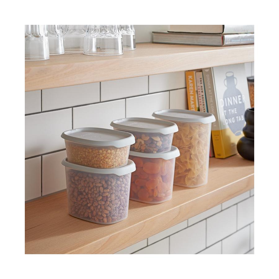 Tupperware One Touch Seal & Store Rectangular Container (Set of 5) London Haze London Haze