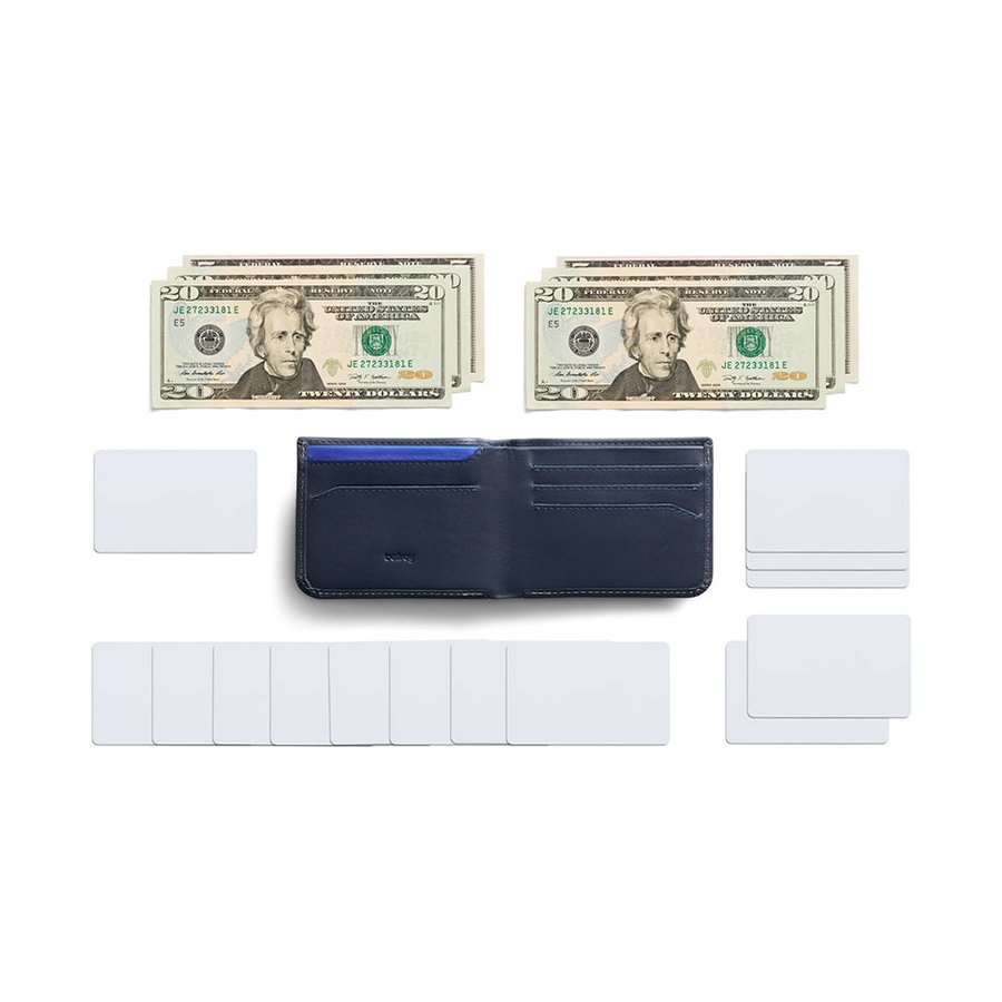 Bellroy RFID Hide & Seek LO Leather Wallet Navy Navy