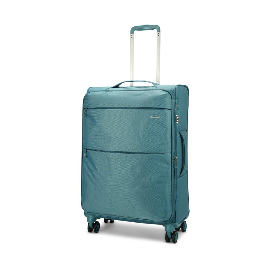 Caselite Ultra 69cm Softside Checked Suitcase Teal Teal