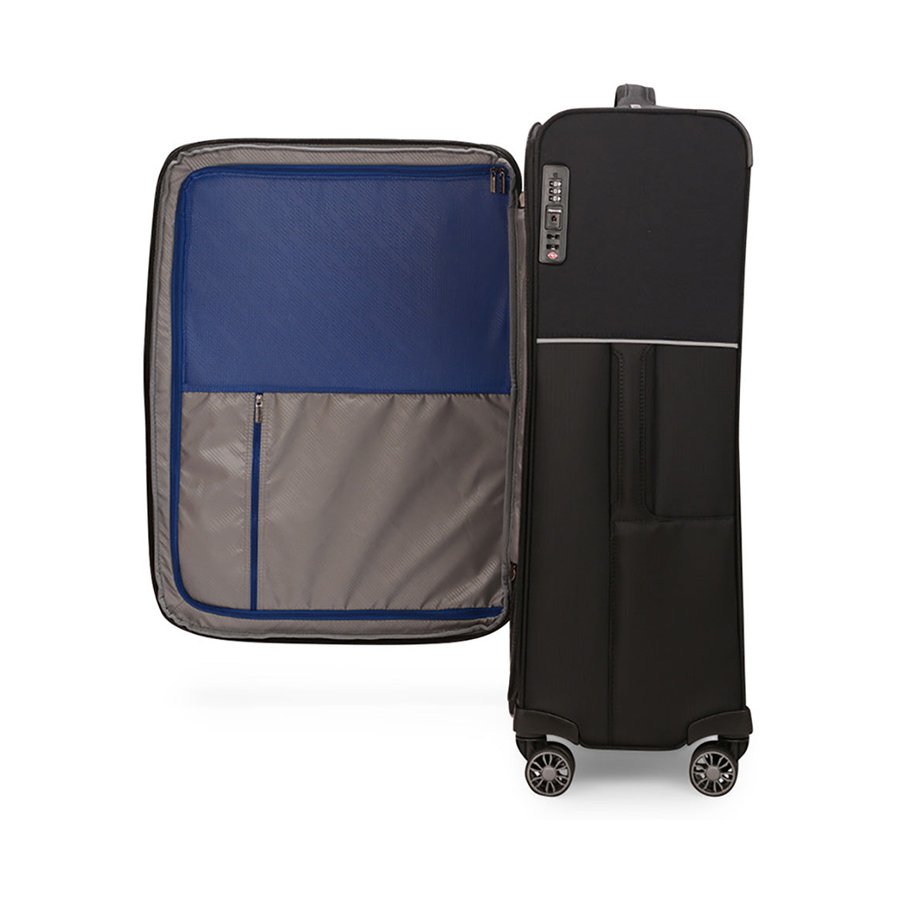 Samsonite 73H 71cm Softside Checked Suitcase Black Black