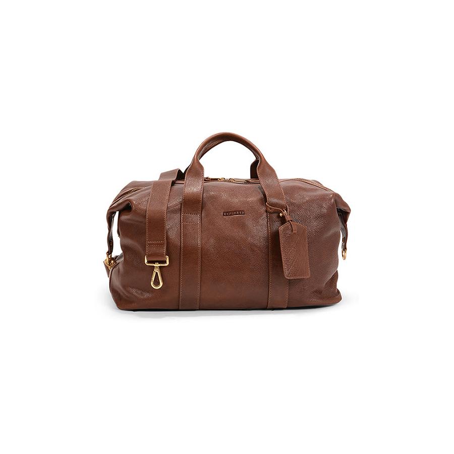 Explorer Weekender Leather Duffle Brown Brown