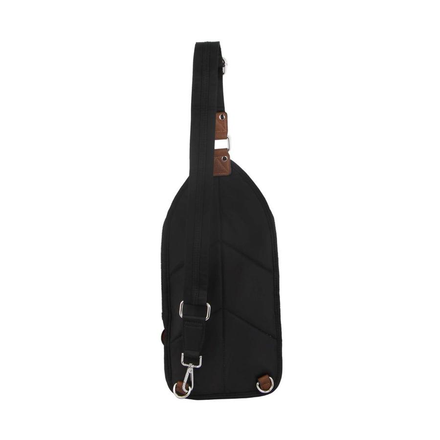 Pierre Cardin Cawley Nylon RFID Sling Bag Black Black
