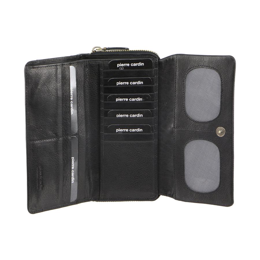 Pierre Cardin Isla Women's Italian Leather RFID Wallet Black Black