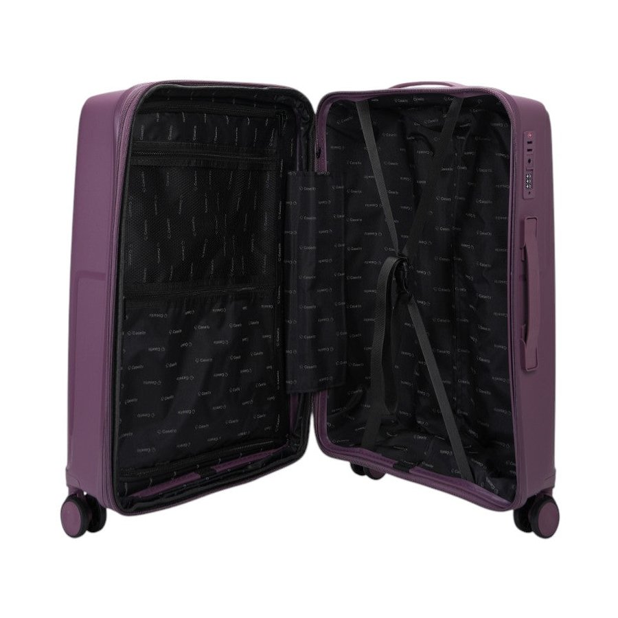 Caselite Aero 65cm Hardside Checked Suitcase Purple Purple