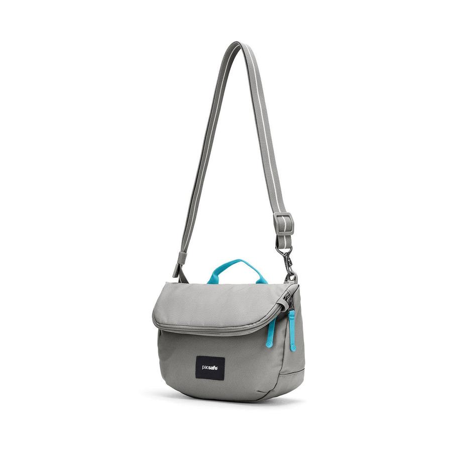 Pacsafe GO Anti-Theft Recycled Saddle Crossbody Bag Stone Stone