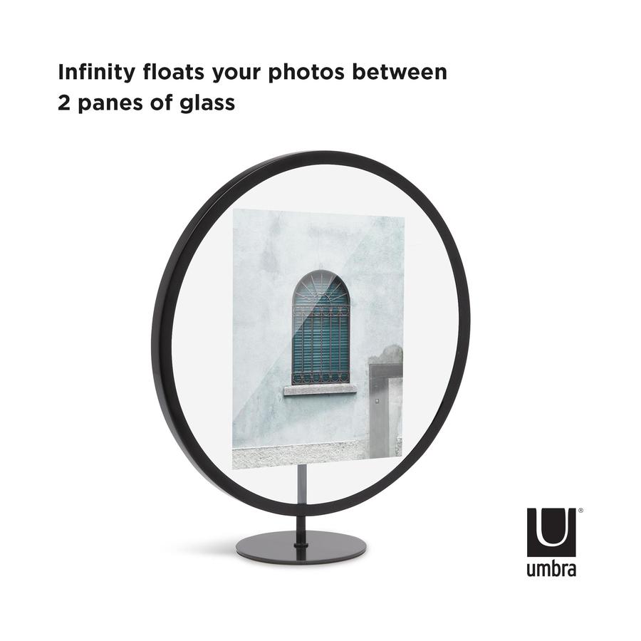 Umbra Infinity Floating Round Picture Frame - 13cm x 18cm Black Black