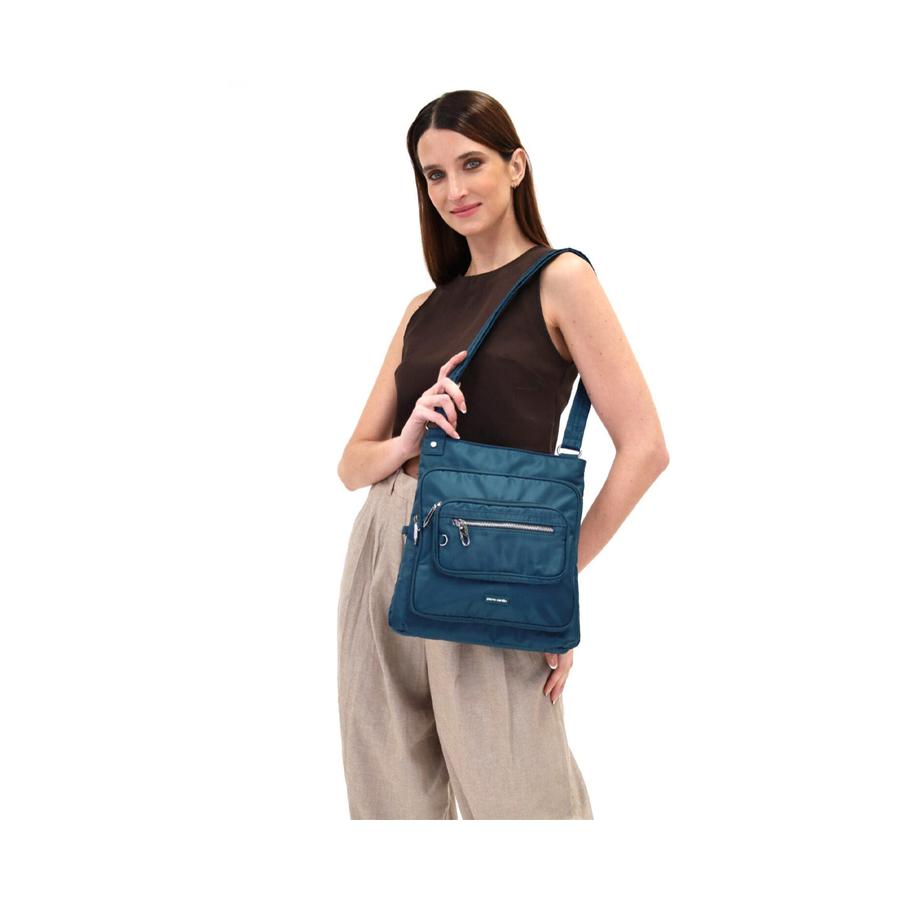 Pierre Cardin Arlo Anti-Theft Crossbody RFID Bag Teal Teal