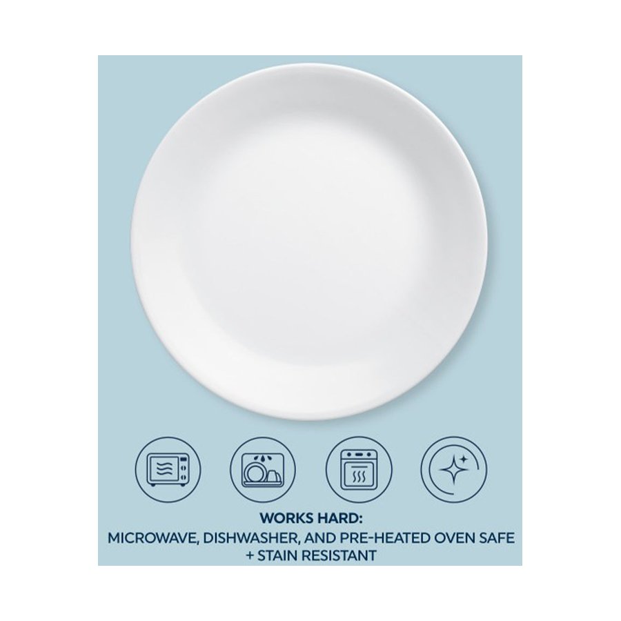 Corelle Winter Frost 12 Piece Dinner Set White White