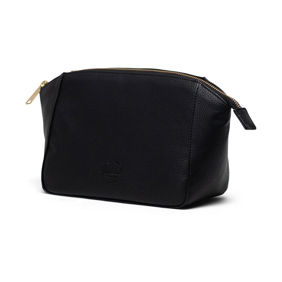 Herschel Milan Vegan Leather Toiletry Kit Black Black