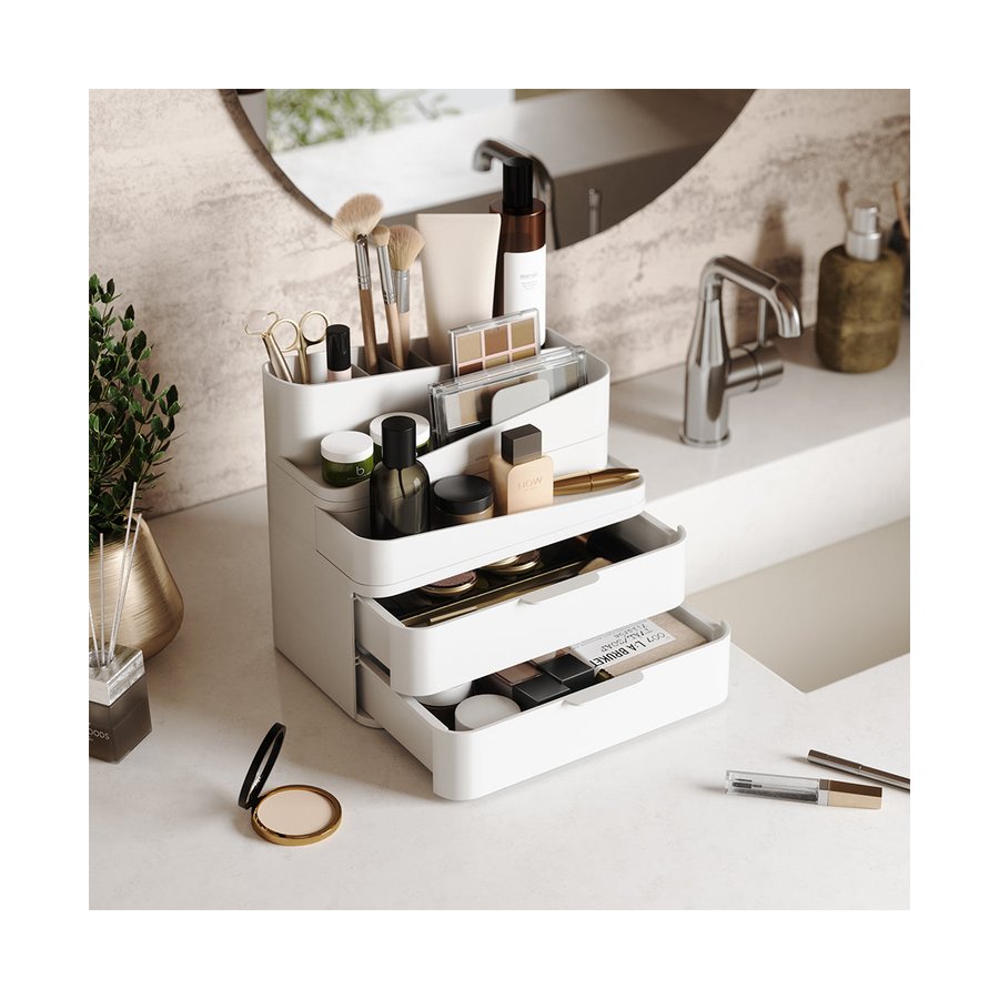 Umbra Glam Large Organiser White/Grey White/Grey
