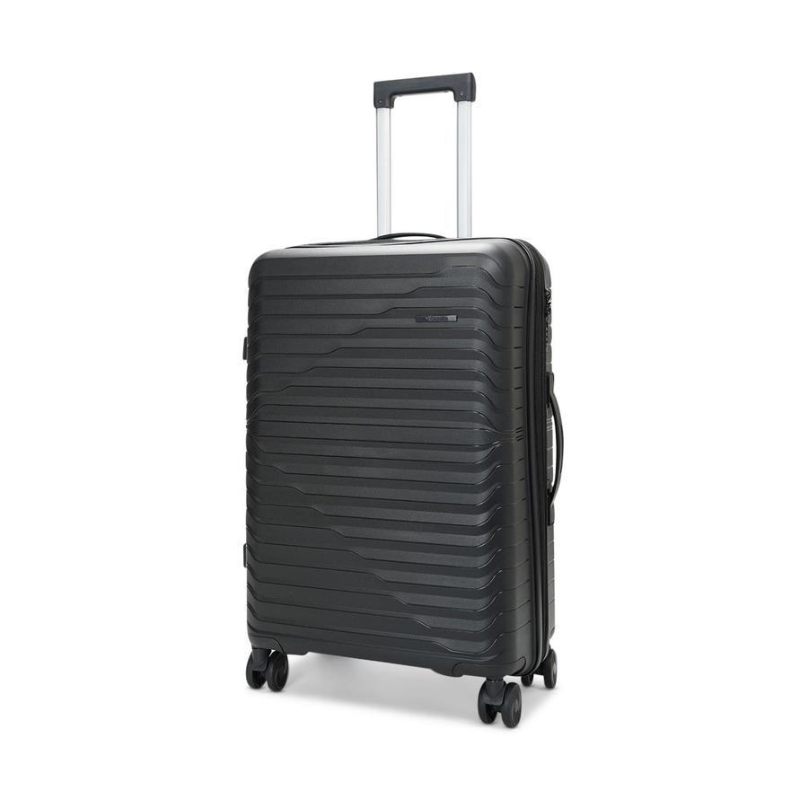 Caselite Summit 65cm Hardside Checked Suitcase Black Black