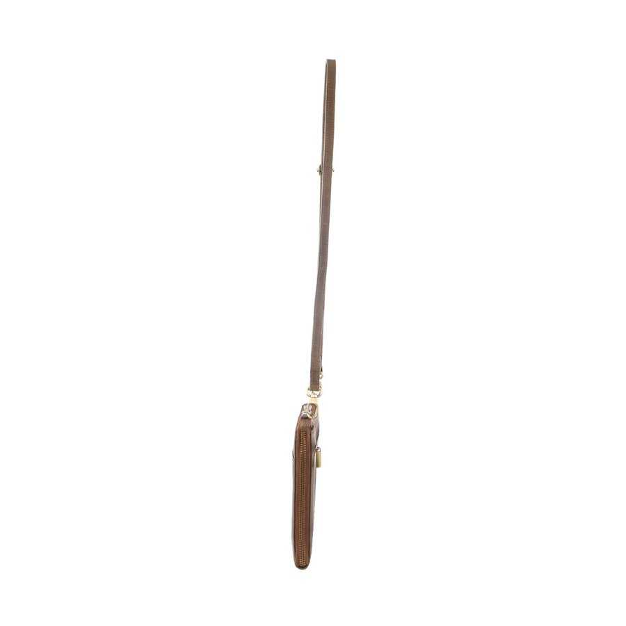 Pierre Cardin Becky Rustic Leather Crossbody Bag Mushroom Mushroom