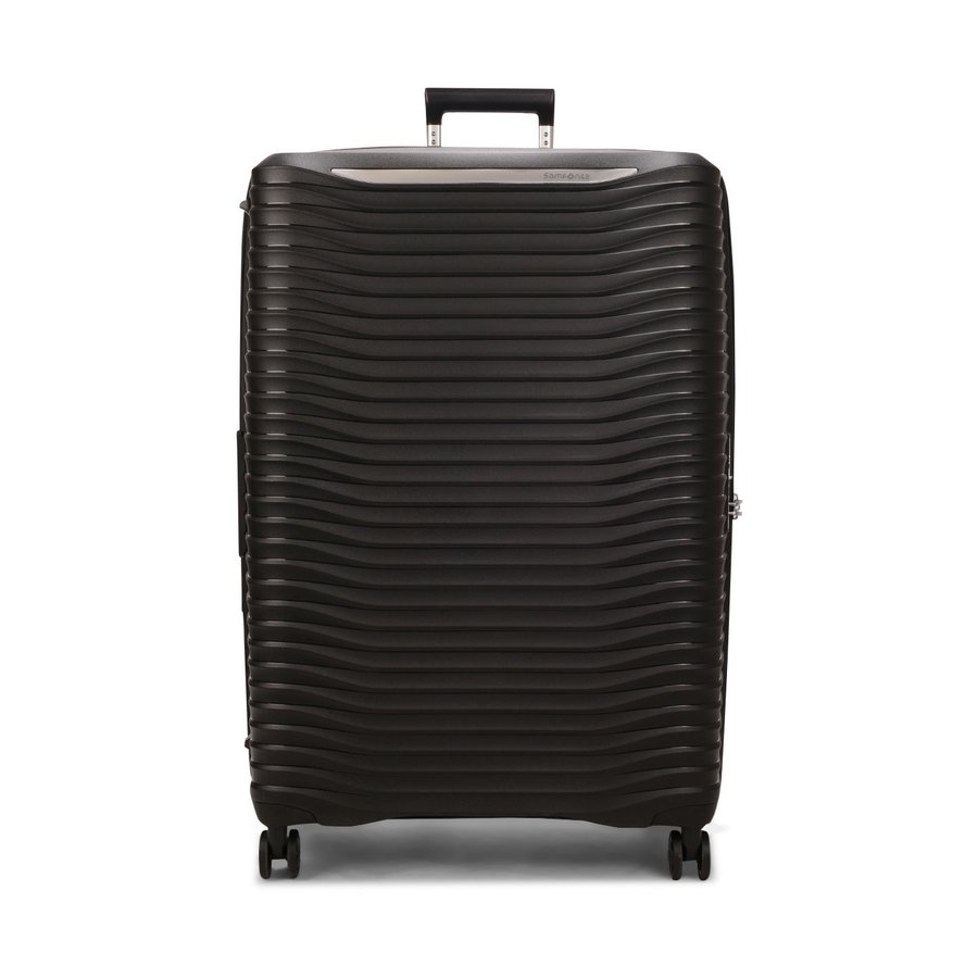 Samsonite Upscape 81cm Hardside Checked Suitcase Black Black