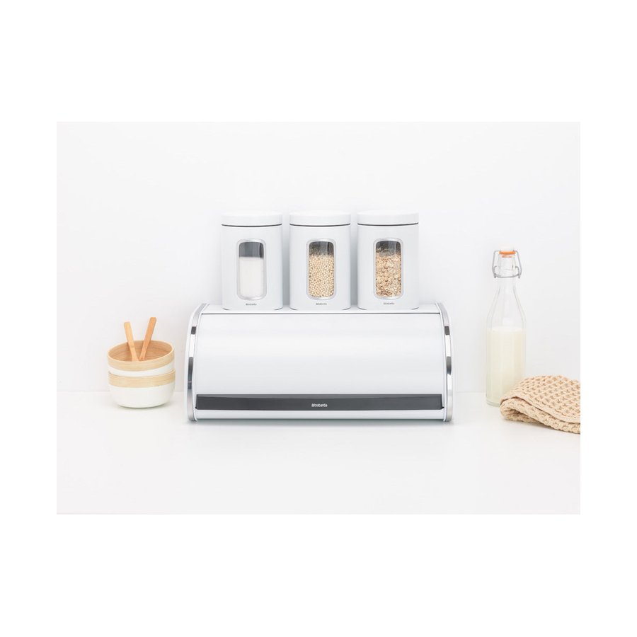 Brabantia Roll Top Large Bread Bin White White