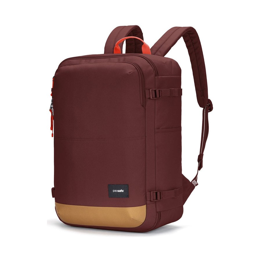 Pacsafe GO 34L Anti-Theft Recycled Carry-On Backpack Garnet Red Garnet Red