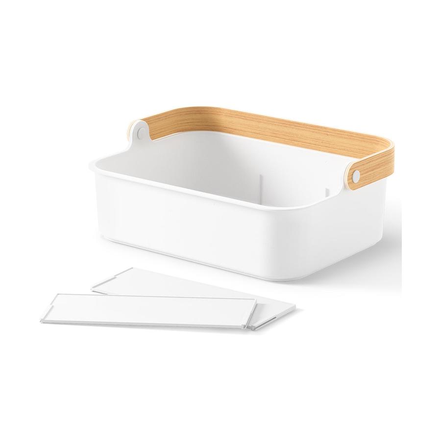 Umbra Bellwood Large Stackable Bin White/Natural White/Natural