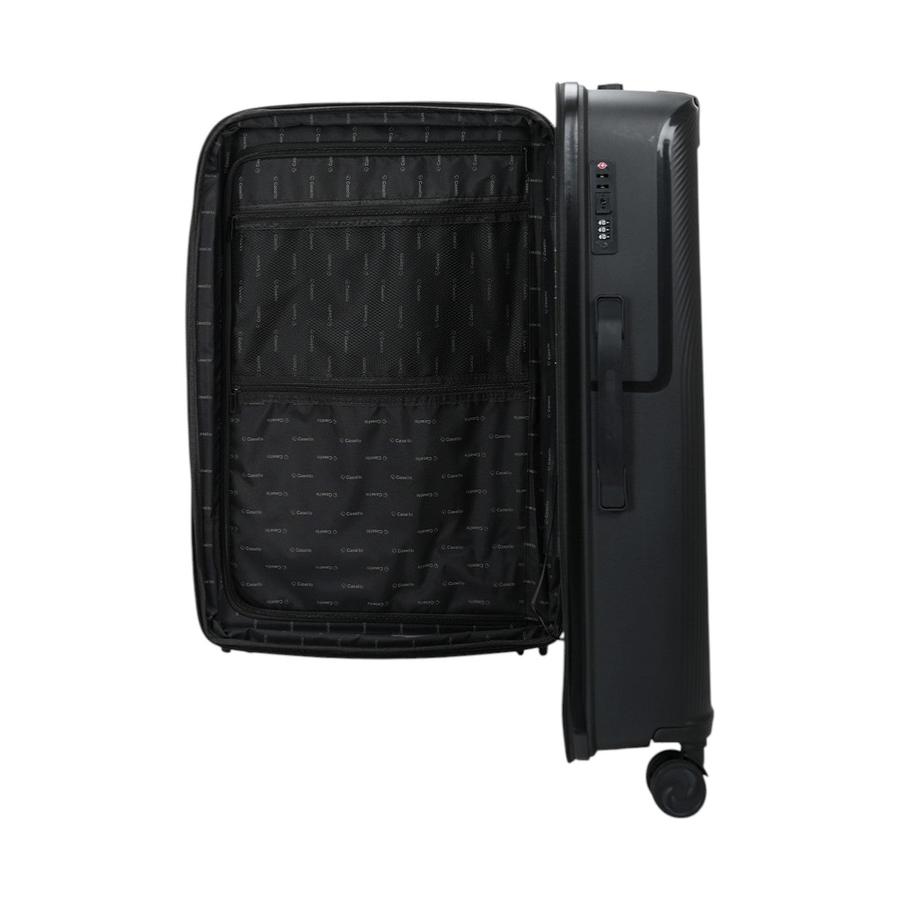 Caselite Aero 75cm Hardside Checked Suitcase Black Black