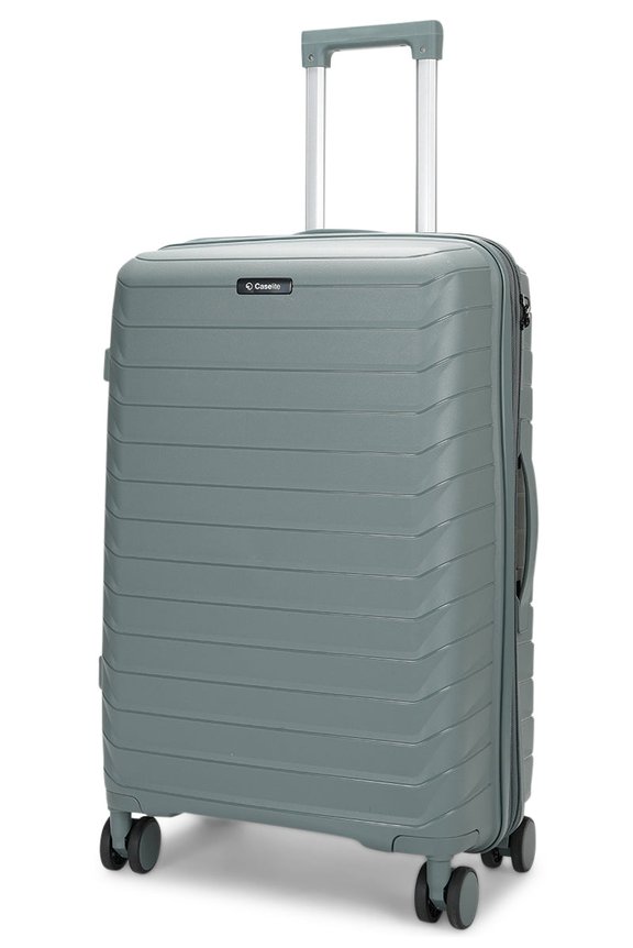 Caselite Expedition 65cm Hardside Checked Suitcase Grey Green