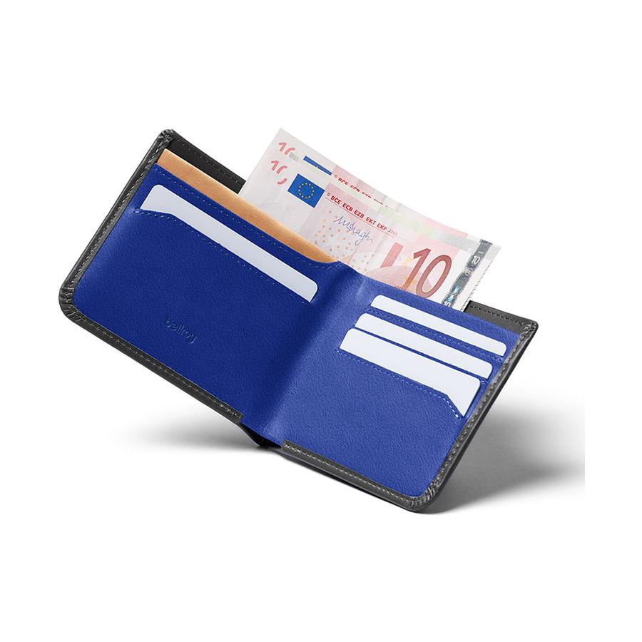 Bellroy RFID Hide & Seek HI Leather Wallet Charcoal Cobalt Charcoal Cobalt