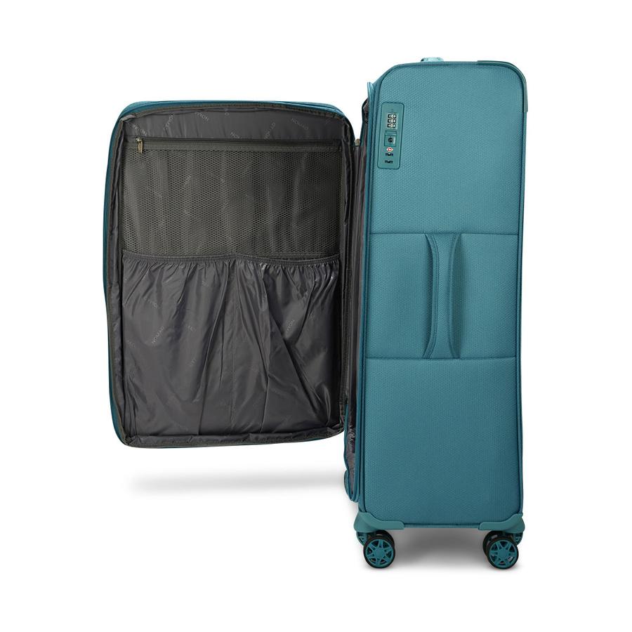 Caselite Ultra 80cm Softside Checked Suitcase Teal Teal