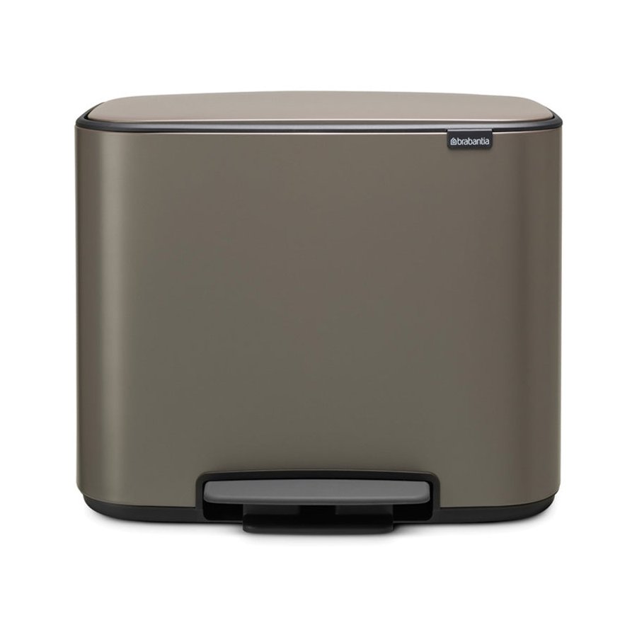 Brabantia Bo Pedal Bin (11 + 23L) Platinum Platinum