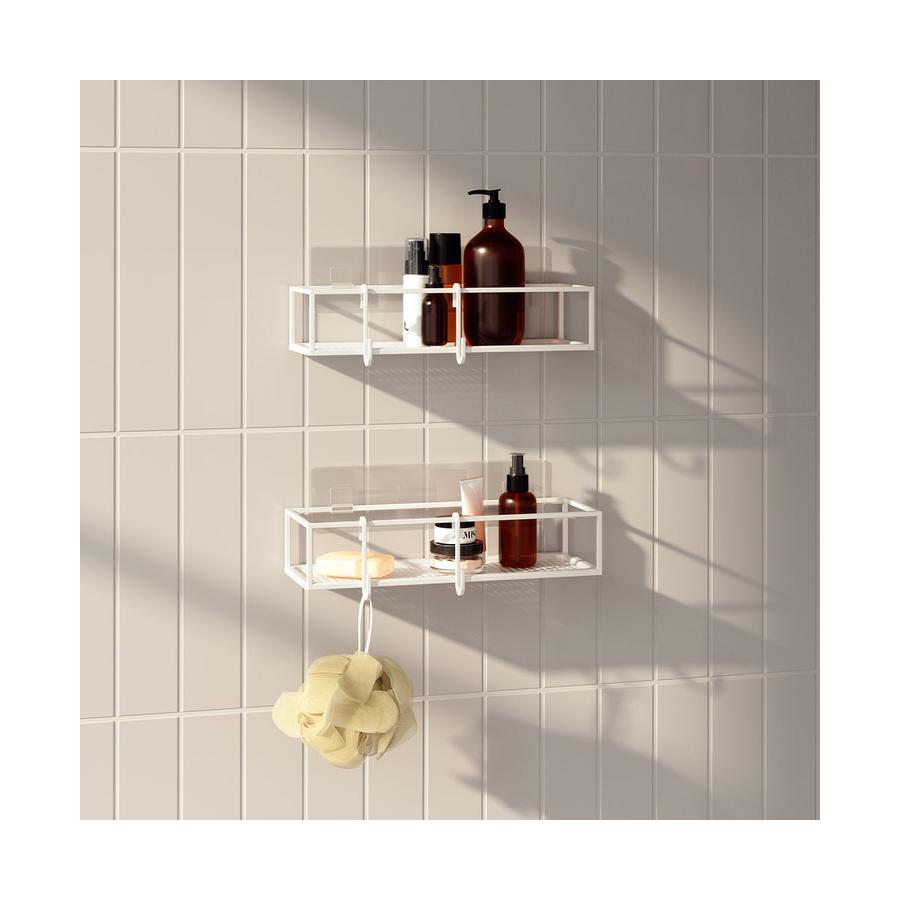 Umbra Cubiko Shower Bins (Set of 2) White White