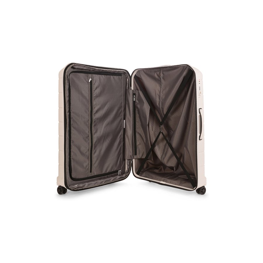 Samsonite Oc2lite 81cm Hardside Checked Suitcase Off-White Off-White