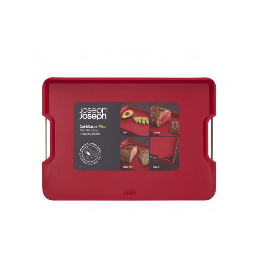 Joseph Joseph Cut & Carve Plus 2.0 Large Chopping Board Red Red