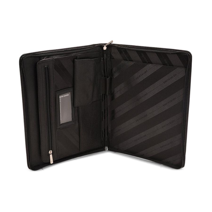 Pierre Cardin Lennon A4 Business Folio Black Black