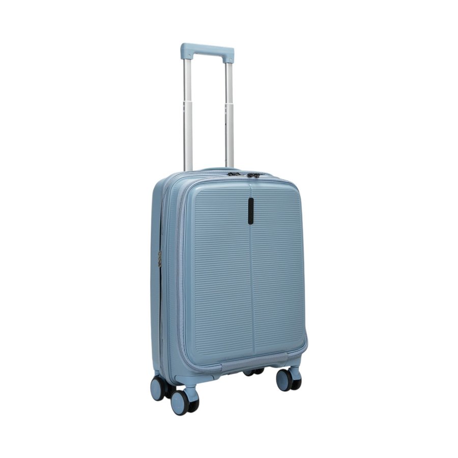 Caselite Venture 57cm Top Open Hardside Carry-On Suitcase Grey Blue Grey Blue