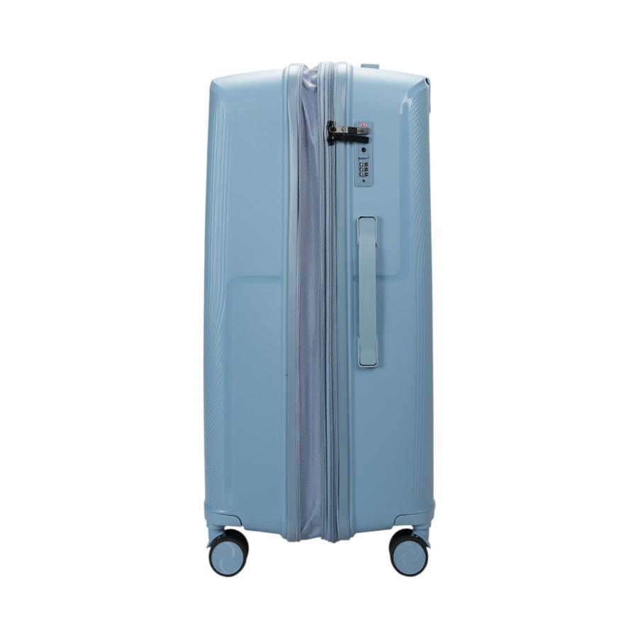 Caselite Aero 75cm Hardside Checked Suitcase Light Blue Light Blue