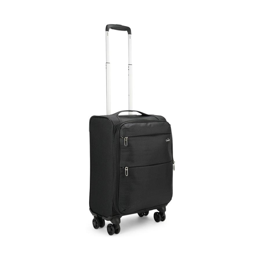 Caselite Ultra 55cm Softside Carry-On Suitcase & Laptop Bag Set Black Black
