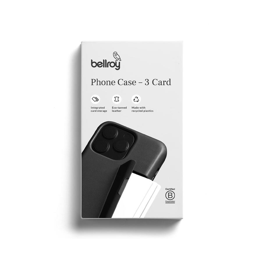 Bellroy iPhone 15 Pro Max Phone Case - 3 Card (With Button Add-On) Evergreen Evergreen