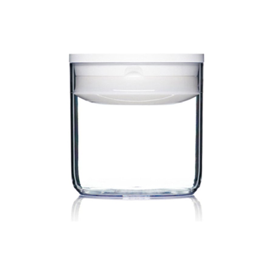 ClickClack Pantry Round 0.6L Storage Container Set of 4 White White
