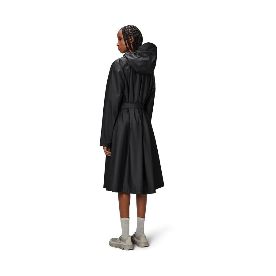 Rains A-Line Longer W Jacket Black L