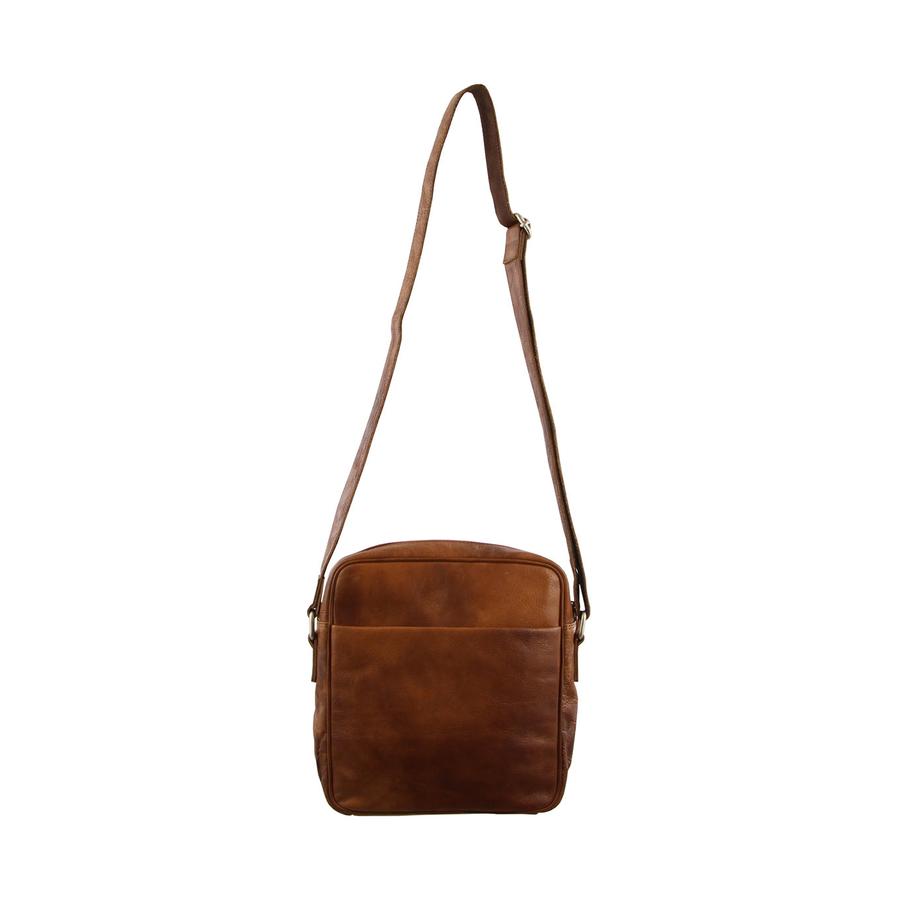 Pierre Cardin Salem Rustic Leather iPad Bag Cognac Cognac