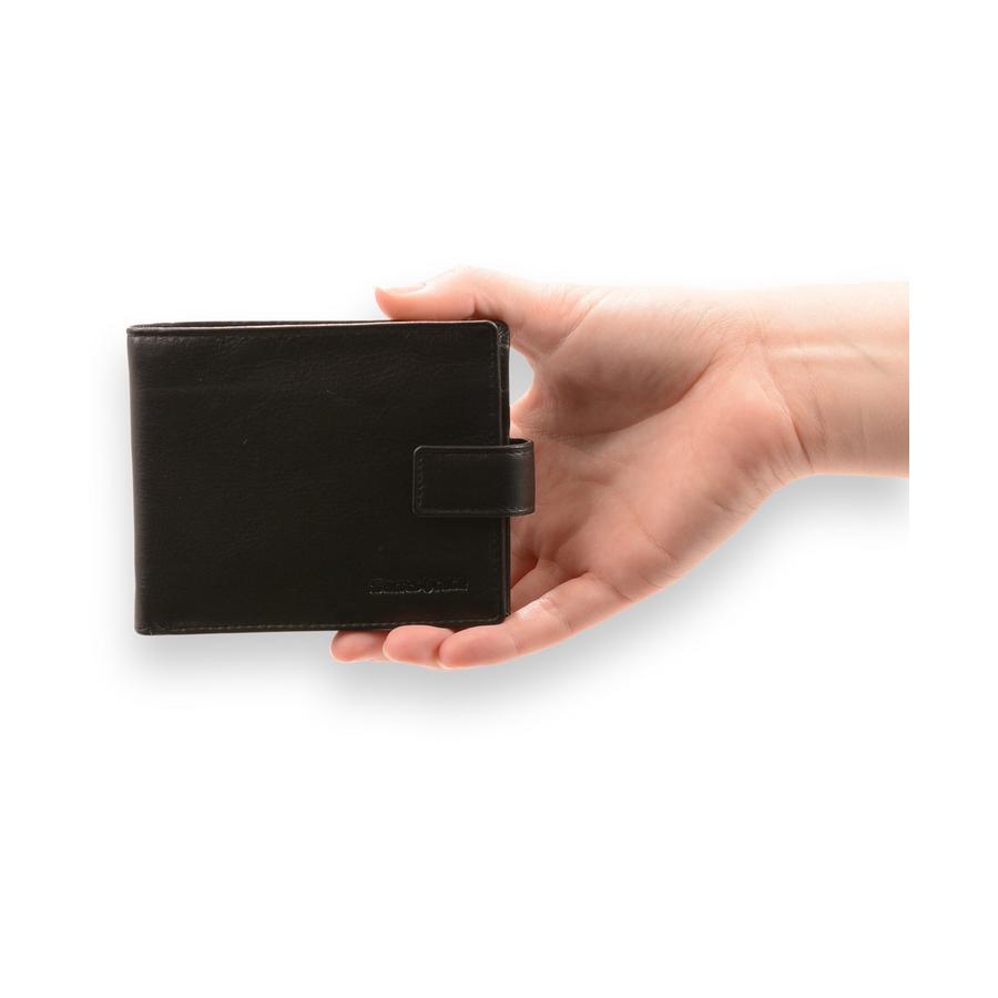 Samsonite RFID Leather Wallet With Coin Pocket Black Black
