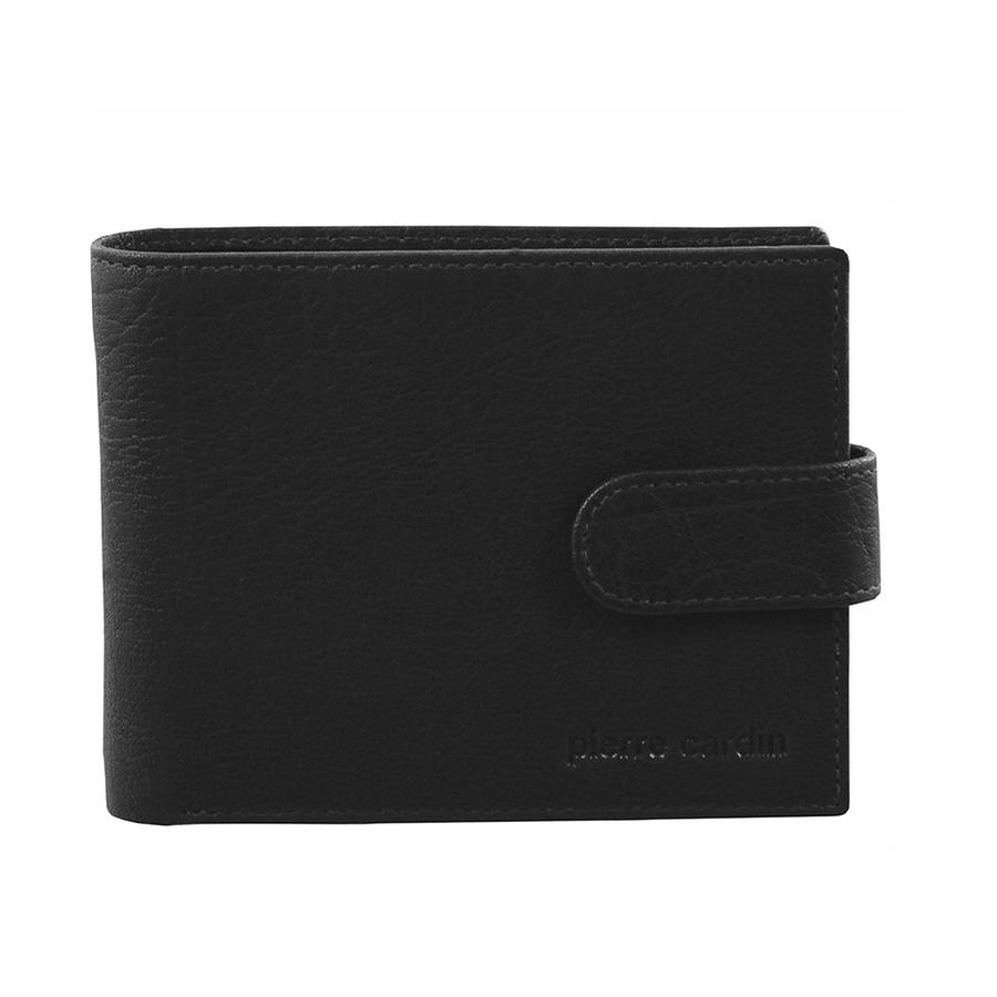 Pierre Cardin Oliver Men's Rustic Leather RFID Wallet Black Black