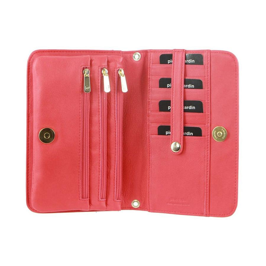 Pierre Cardin Piper Women's Italian Leather Crossbody Organiser Red Red