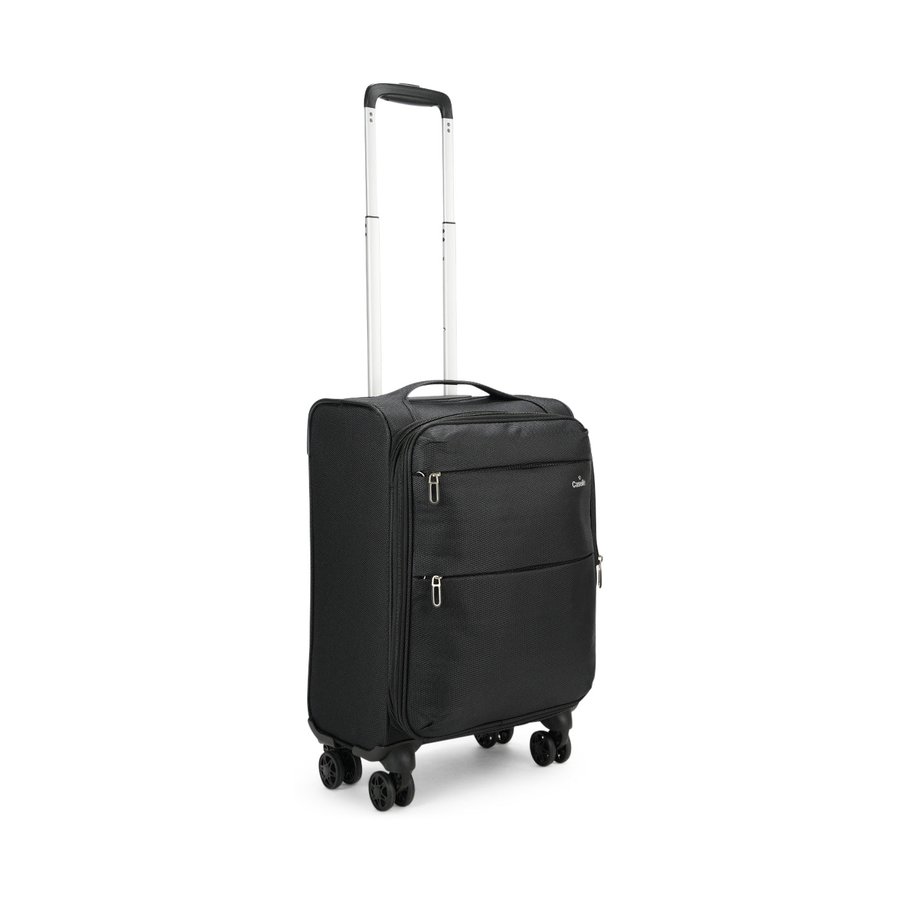 Caselite Ultra 55cm Softside Carry-On Suitcase Black Black