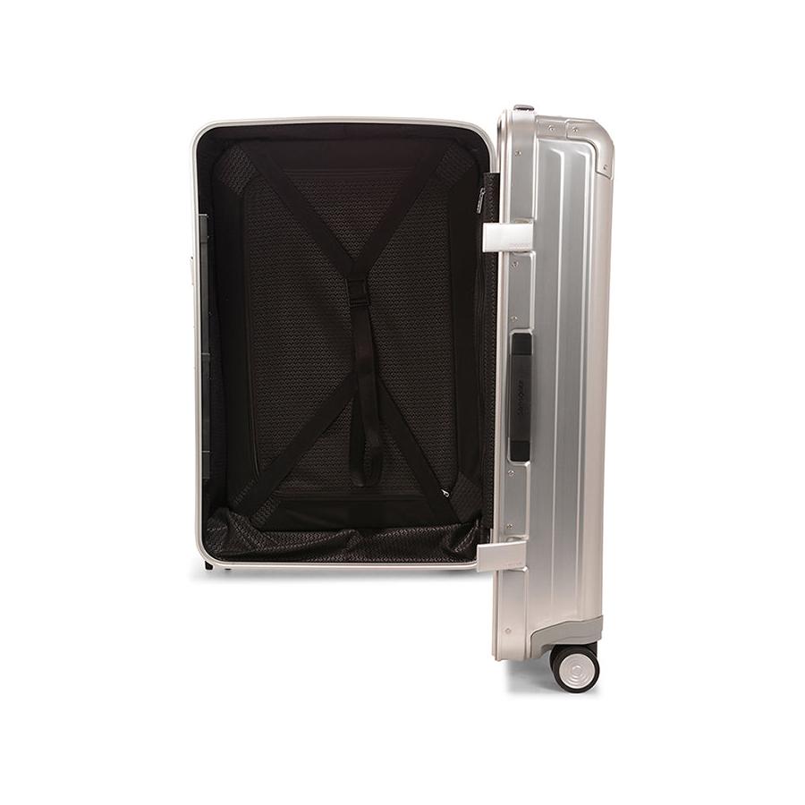 Samsonite Lite-Box ALU 76cm Hardside Checked Suitcase Aluminium Aluminium