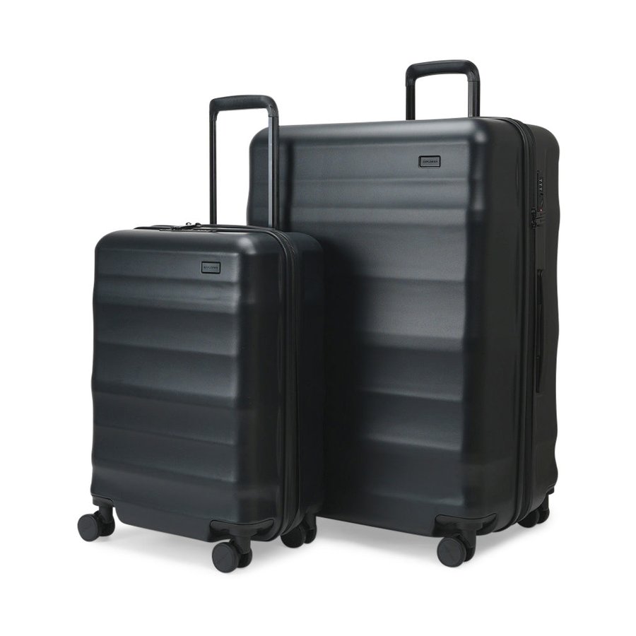 Explorer Luna-Air 55cm & 74cm Hardside Luggage Set Black Black