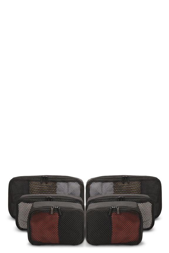 Explorer Rectangular Packing Cubes 6 Pack Black