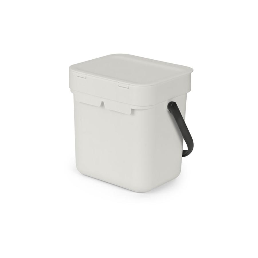 Brabantia Sort & Go Waste Bin (3L) Light Grey Light Grey