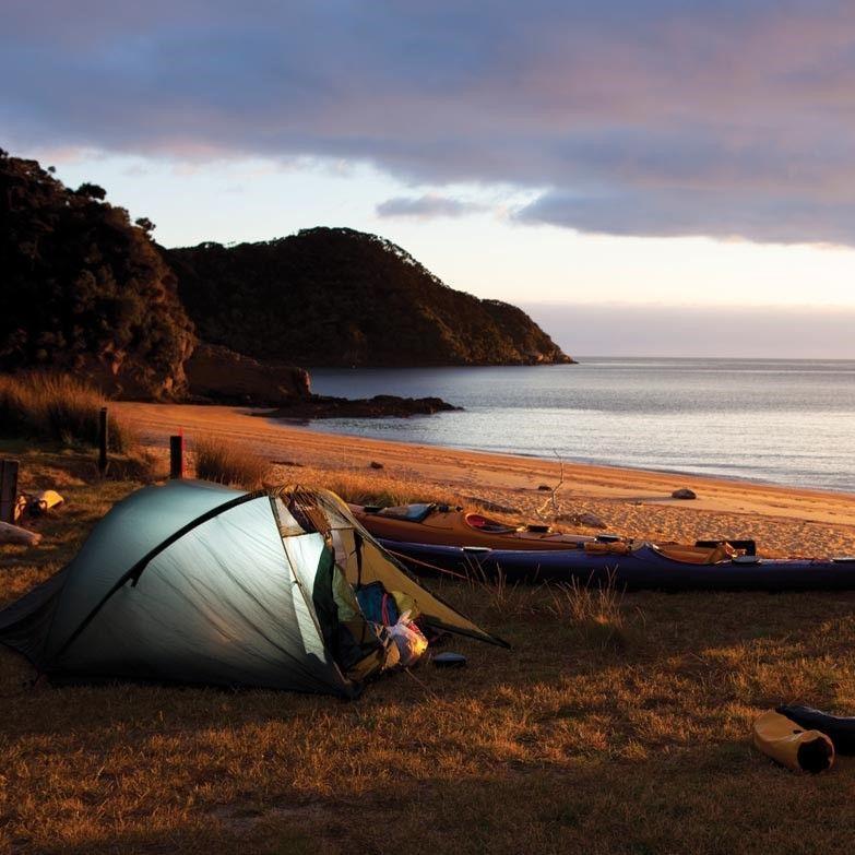 camping on the beach