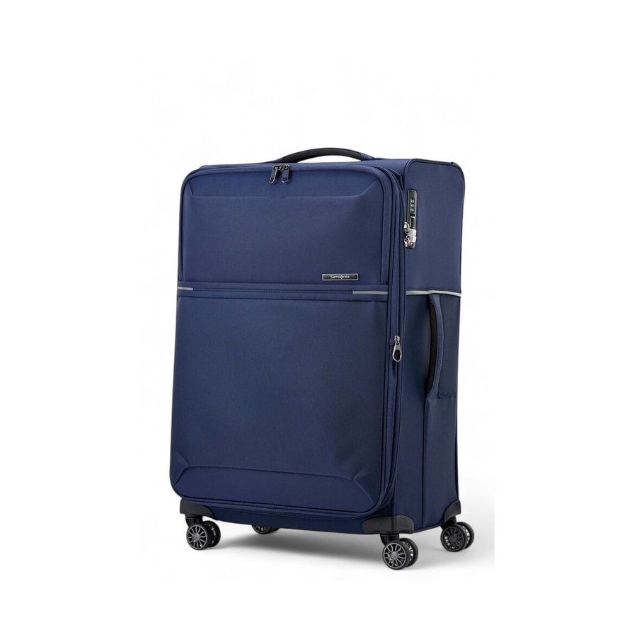 Samsonite 73H 71cm Softside Checked Suitcase Navy Navy