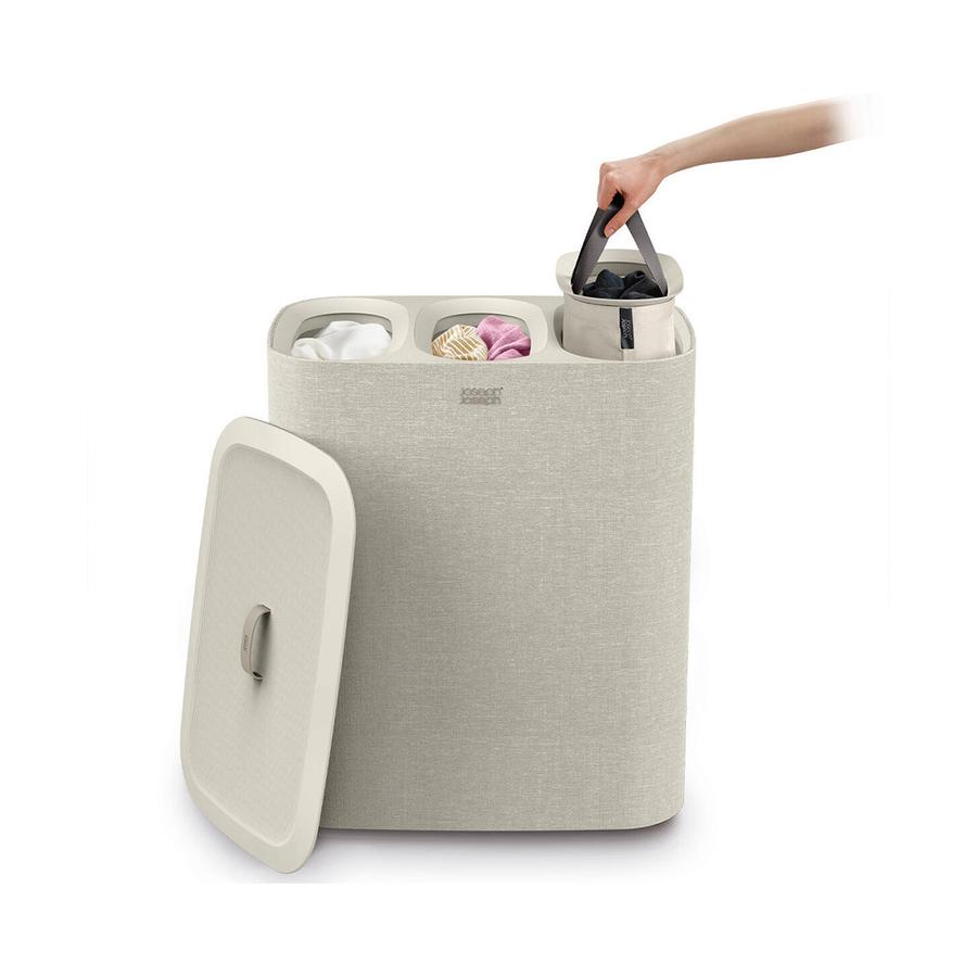 Joseph Joseph Tota Trio 90L Laundry Separation Basket Ecru Ecru