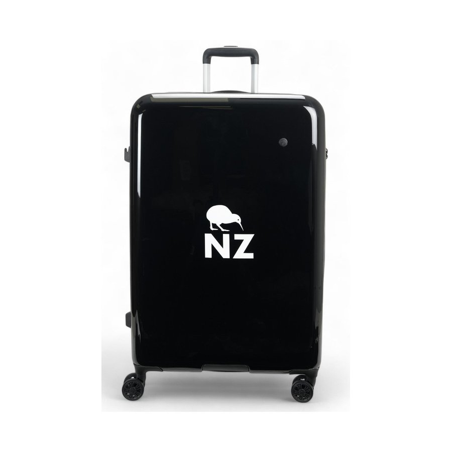 Caselite NZ Kiwi 77cm Hardside Checked Suitcase Black Black
