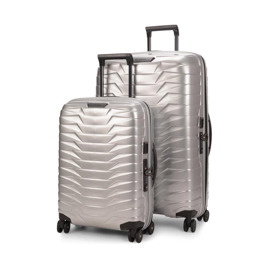 Samsonite Proxis 55cm & 75cm Hardside Luggage Set Silver Silver