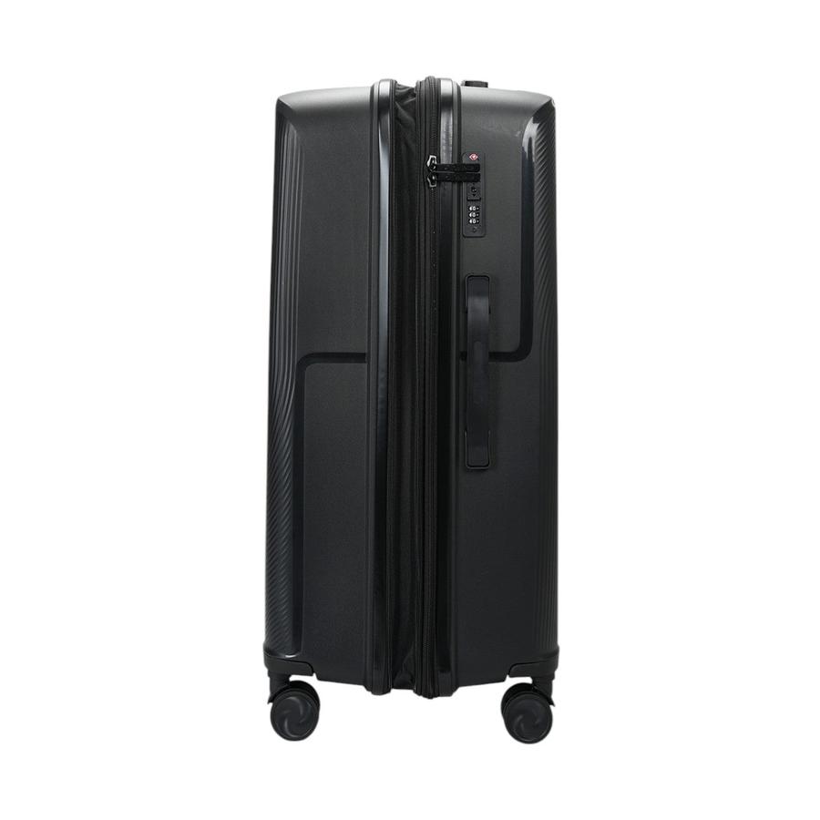 Caselite Aero 75cm Hardside Checked Suitcase Black Black